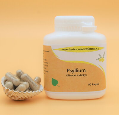 Psyllium/ Jitrocel indický- bylinné kapsle/90 tobolek.