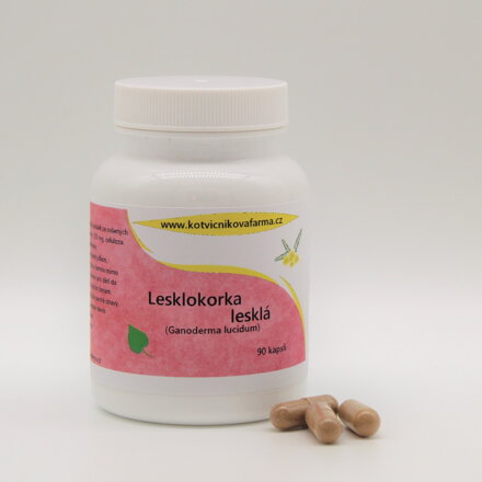 Lesklokorka lesklá (Ganoderma lucidum) / Reishi- 90 kapslí.
