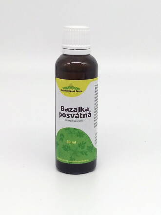 Bazalka posvátná- lihová tinktura, 50ml.