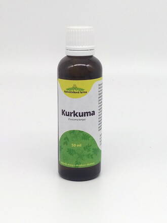 Kurkuma  dlouhá- lihová tinktura, 50ml.